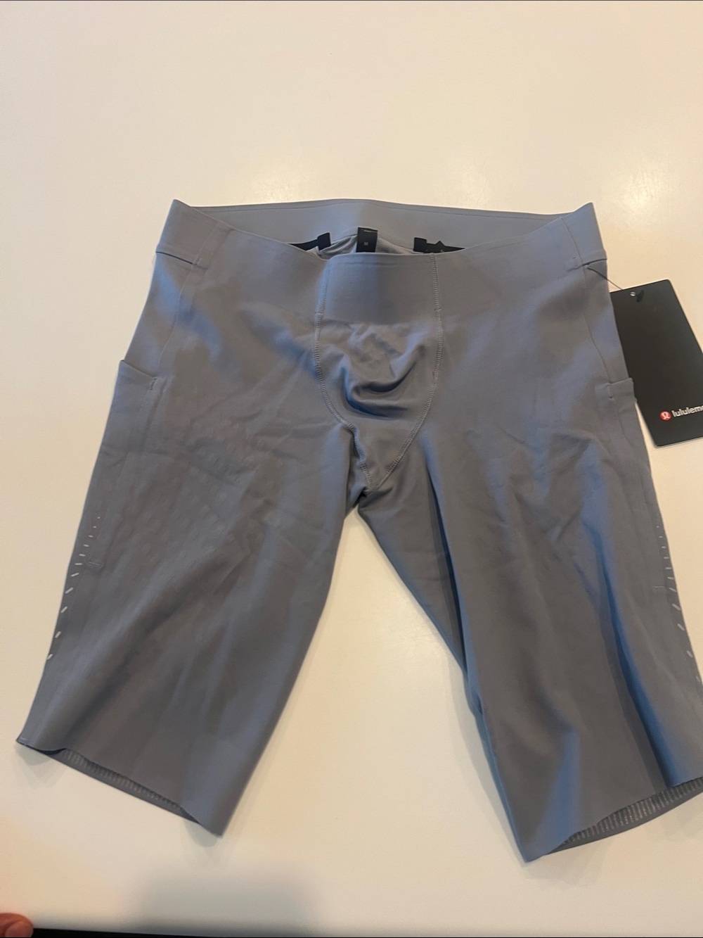 lululemon athletica Men's Slate Gray Athletic Bike Shorts